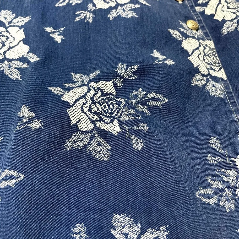 4/$25 Vintage Paquette Byer California Skort Floral Rose Print Wrap Skirt Shorts